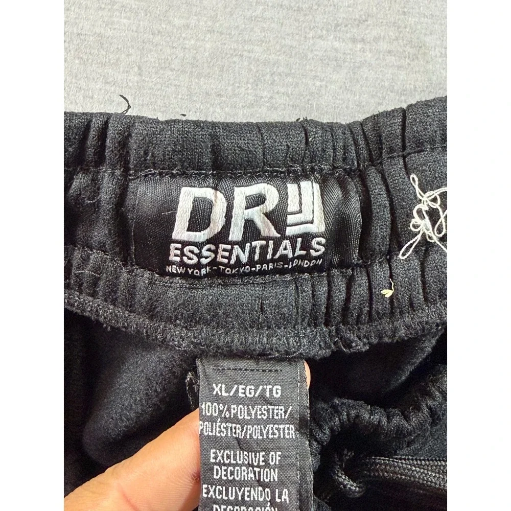 DRJ Essentials Cargo Sweatpants Mens XL Black Fair Hole Streetwear Joggers